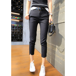 Спортно-Елегантен 9/10 черен дамски панталон