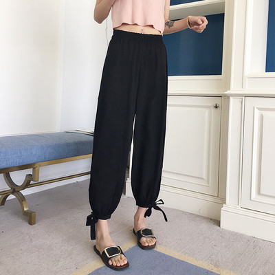 Ежедневни дамски панталони широк модел в три цвята