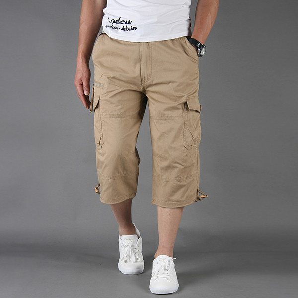 Мъжки ежедневни 7/8 панталони със странични джобове в няколко цвята