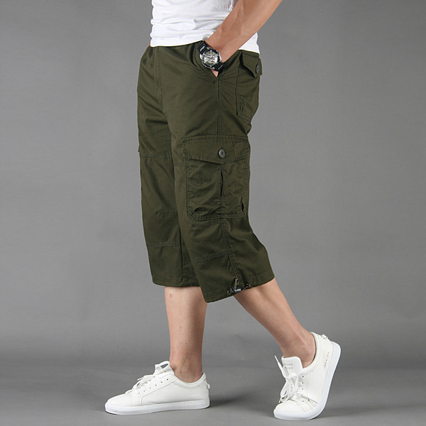 Мъжки ежедневни 7/8 панталони със странични джобове в няколко цвята