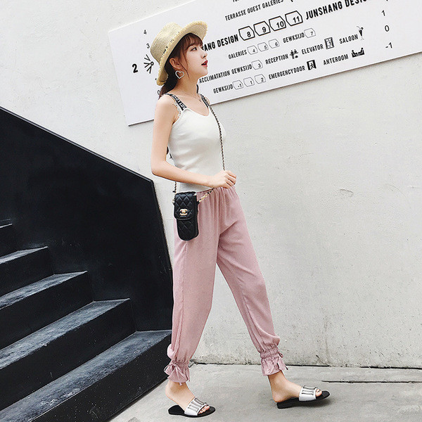 Ежедневен широк дамски панталон в два цвята