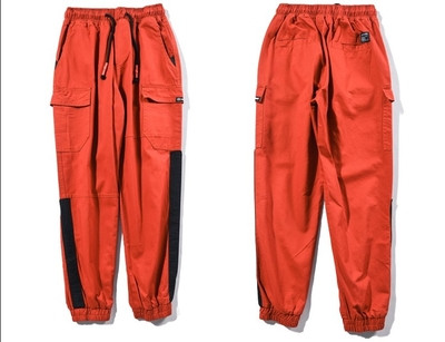 Мъжки панталон широк модел с кант в три цвята