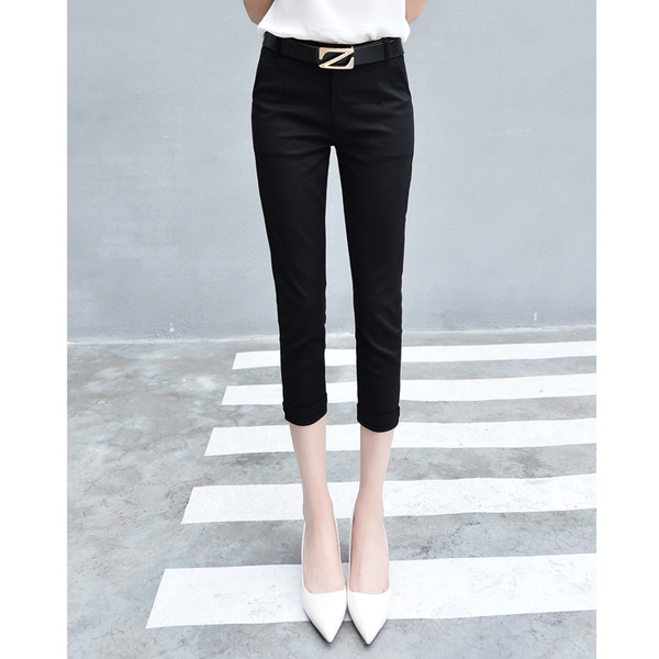 Ежедневен дамски панталон Slim модел в два цвята