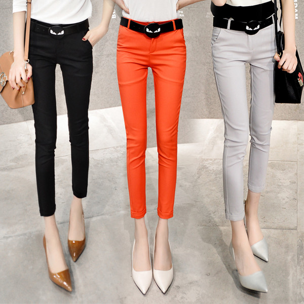 Елегантен дамски панталон Slim модел в три цвята