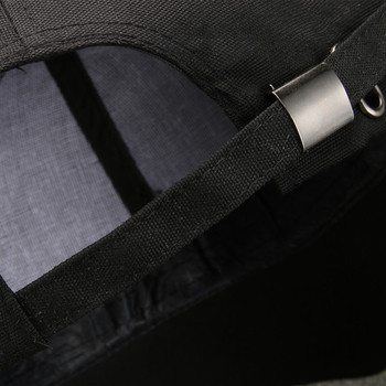Ανδρικό καλοκαιρινό ρυθμιζόμενο καπέλα σε μαύρο χρώμα