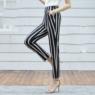 Ежедневен дамски панталон на райе в няколко цвята