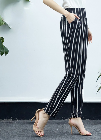 Ежедневен дамски панталон на райе в няколко цвята