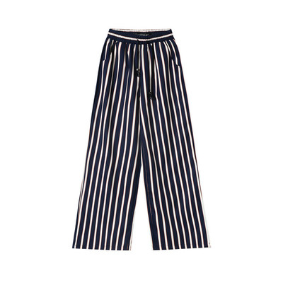 Спортно-елегантен дамски панталон на райе