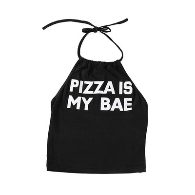 Модерен дамски черен потник с надпис