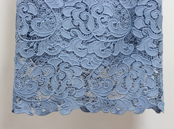 Дантелена пола с подплата и висока талия в няколко цвята