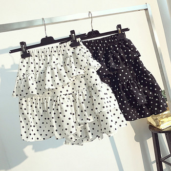 Къса пола на точки в два цвята