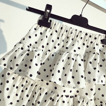 Къса пола на точки в два цвята