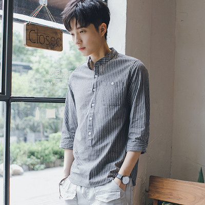 Мъжка спортно-елегантна риза на райе в няколко цвята