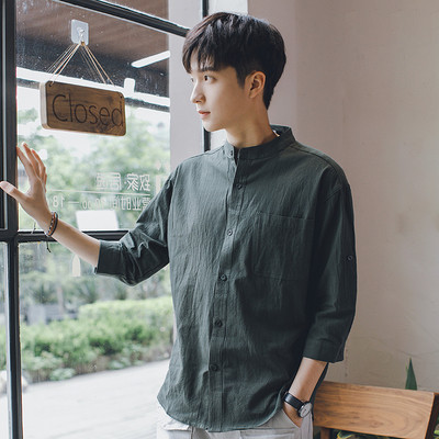 Памучна мъжка риза за лятото в три цвята