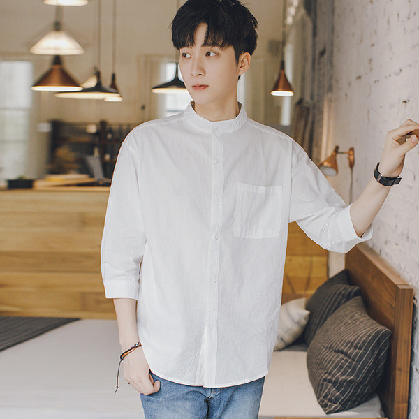 Памучна мъжка риза за лятото в три цвята