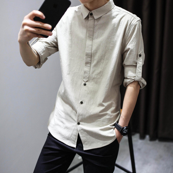 Модерна мъжка риза в пет различни цвята