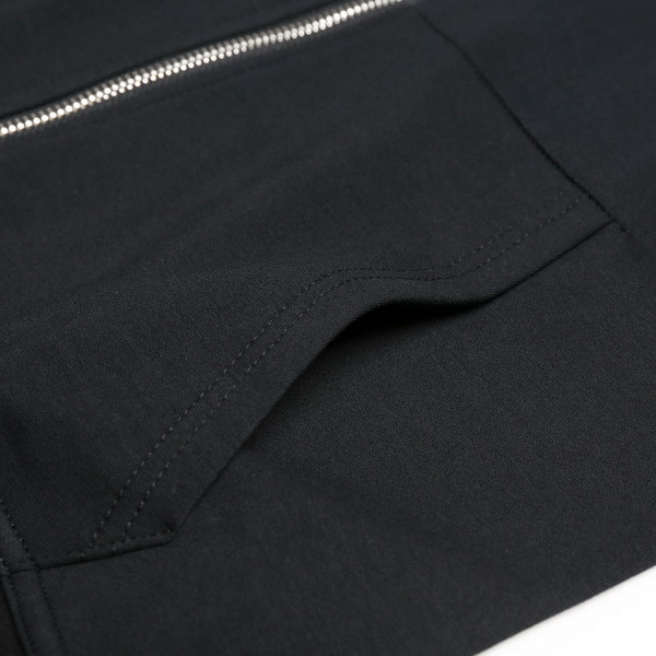 Мъжки спортно-ежедневен елек с качулка в черен цвят