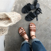 Дамски сандали в два цвята от еко кожа