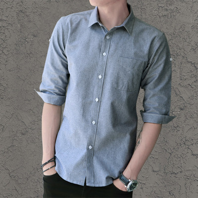 Мъжка риза с 4/3 ръкав в няколко цвята