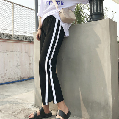 Широк панталон с цепки и кант в различни цветове