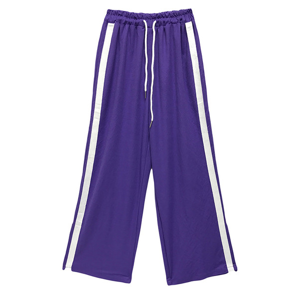 Широк панталон с цепки и кант в различни цветове