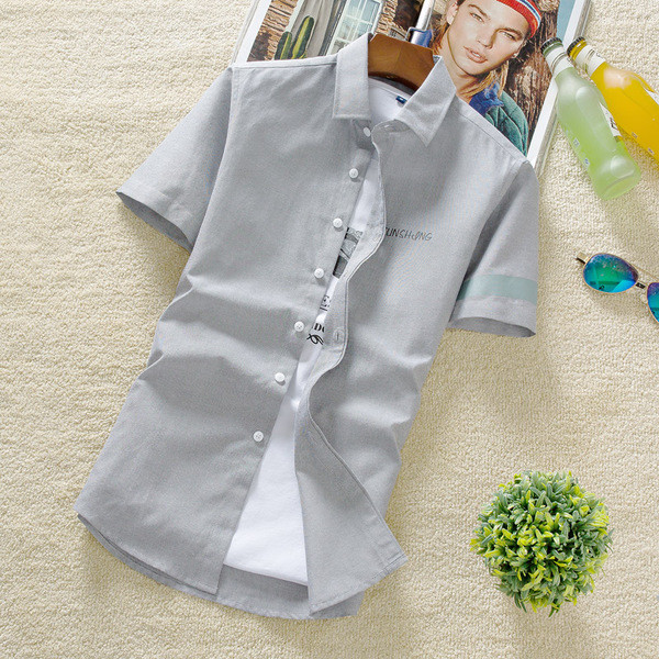 Нова мъжка памучна риза в четири цвята