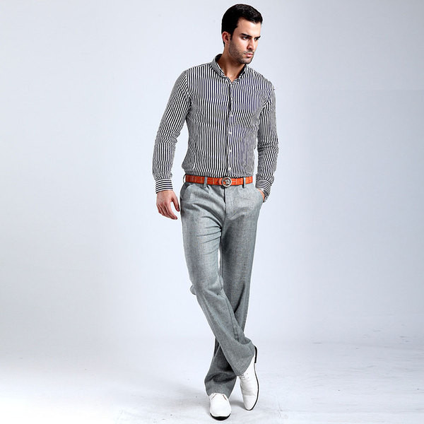 Мъжки стилен панталон в няколко цвята широк модел