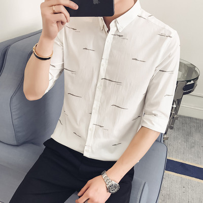 Мъжка тънка риза втален модел в два цвята в два варианта