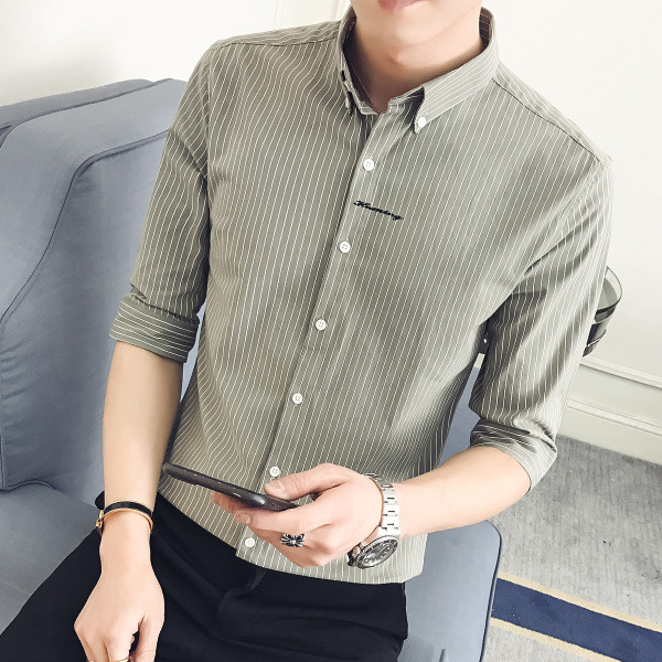 Мъжка тънка риза втален модел в два цвята в два варианта