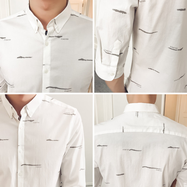 Мъжка тънка риза втален модел в два цвята в два варианта