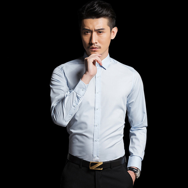 Мъжка елегантна риза с дълъг ръкав в пет цвята