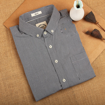 Памучна мъжка риза за лятото с къс ръкав в различни цветове