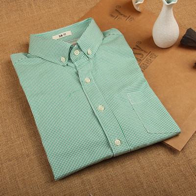 Памучна мъжка риза за лятото с къс ръкав в различни цветове