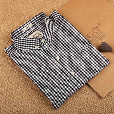 Памучна мъжка риза за лятото с къс ръкав в различни цветове