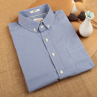 Памучна мъжка риза за лятото с къс ръкав в различни цветове