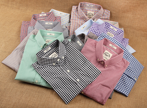 Памучна мъжка риза за лятото с къс ръкав в различни цветове