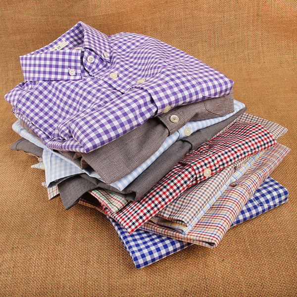 Памучна мъжка риза за лятото с къс ръкав в различни цветове