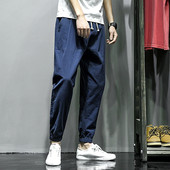 Мъжки тънки панталони широк модел