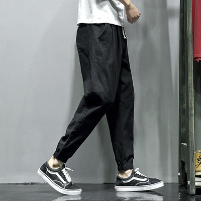 Мъжки тънки панталони широк модел