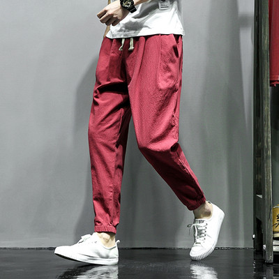 Мъжки тънки панталони широк модел