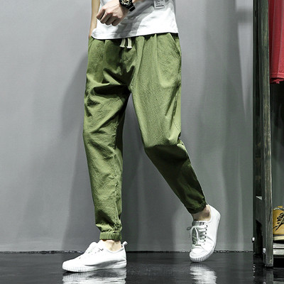 Мъжки тънки панталони широк модел