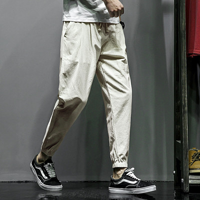 Мъжки тънки панталони широк модел