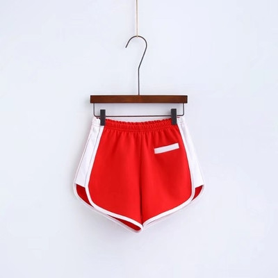 Дамски къси панталони с еластична талия в различни цветове с бял кант