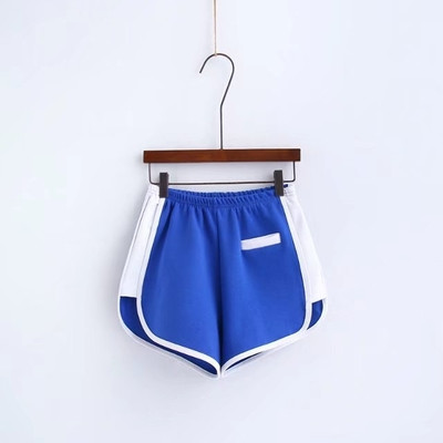 Дамски къси панталони с еластична талия в различни цветове с бял кант