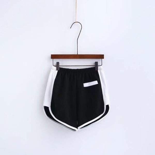 Дамски къси панталони с еластична талия в различни цветове с бял кант