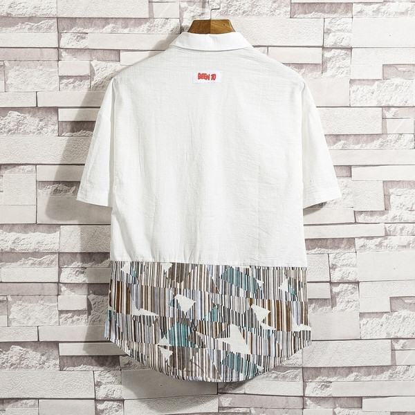 Интересен модл мъжка риза с къс ръкав в два цвята