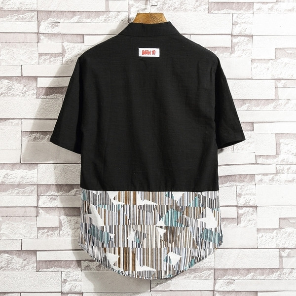 Интересен модл мъжка риза с къс ръкав в два цвята