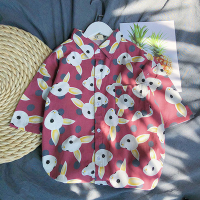 Мъжка лятна риза с апликация в четири цвята