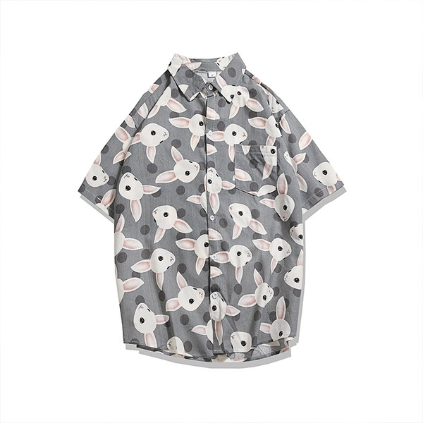 Мъжка лятна риза с апликация в четири цвята