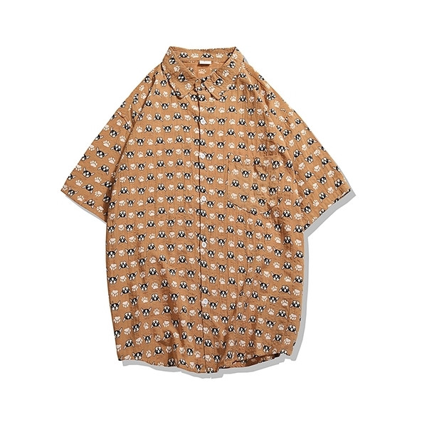 Мъжка риза с апликация и къс ръкав в три цвята